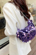 Sequin Chain Crossbody Bag with Metallic Glam Finish