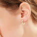 925 Sterling Silver Moissanite C Hoop Earrings for Women Jewelry