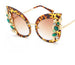 Diamond-Encrusted Personalized Frame Fashion Beauty Sunglasses