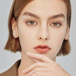 Classic Moissanite 925 Sterling Silver Round Stud Earrings for Women