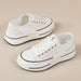 Tied Round Toe Platform Sneakers for Women – Elevated Casual Fit