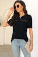 Patchwork Round Neck Pullover T-Shirt With Simple And Modern Aesthetic