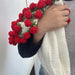 60cm Creative Crochet Rose Bouquet Blanket Gift for Girlfriend