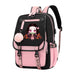 Large Capacity Cartoon Backpack with USB Charging Port for Students