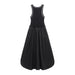 Women's Striped Sleeveless Maxi Dress – Slim Fit Long Dress