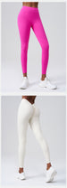 Women's High Elastic Fitness Pants With Wrinkled Waist And Shaping Support