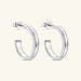925 Sterling Silver Moissanite C Hoop Earrings for Women Jewelry