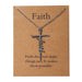 Stainless Steel Cross Collarbone Chain Necklace – Religious Faith Gift