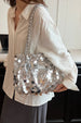 Sequin Braided Strap Shoulder Bag – Glamorous Casual Party Purse