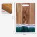 Resin Wave Pattern Wood Cutting Board for Kitchen Fruit and Steak Prep