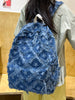 Star Pattern Denim Backpack for School and Travel Daily Carry