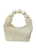 Handwoven Beaded Bag Women's Designer Pearl Handbag