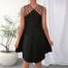 Women's Sleeveless V-Neck Cutout Mini Skirt Dress – Relaxed Fit