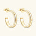 925 Sterling Silver Moissanite C Hoop Earrings for Women Jewelry