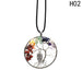 Owl Wisdom Pendant Necklace - Tree of Life Inlay Design Jewelry