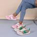 Women's Contrast Color Round Toe Flat Sneakers for Casual Style