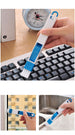 Multi-Purpose Door Window Groove Cleaning Brush with Dustpan Crevice Brush