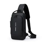 Anti-Theft Motorcycle Chest Bag for Men with Password Lock and Large Capacity