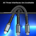 3-in-1 USB 100W Fast Charging Cable – Type-C, Micro USB & Lightning
