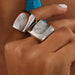 Titanium Steel Fingerprint Signet Ring for Women – Customizable Jewelry