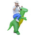 Kids Adult Inflatable Funny Cute Cartoon Dinosaur Rider Party Costume