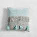 Cable Knit Cushion Cover – Vintage Mixed-Color Pillowcase with Tassels