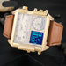 Men's Military Chronograph Digital Watch with Leather Strap