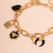 Women's Trendy Heart-Shaped Small Lock Bee Disc Bracelet Women's Jewelry
