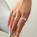 Acrylic Resin Women’s Ring Set White & Green Geometric Korean Style Bands