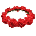 Bohemian Beach Rose Blossom Hair Hoop for Bride and Photo Shoots