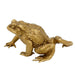 Brass Golden Money Toad Ornament – Retro Feng Shui Frog Decoration for Home or Tea Tray