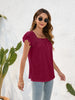 Stylish Square Neck Ruffled Cap Sleeve Blouse For Women With Casual Elegant Flair