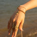 Stainless Steel Cross Pendant Bracelet with Imitation Gemstone