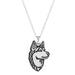 Husky Dog Puppy Pendant Necklace for Pet Lovers Unique Jewelry Gift Idea