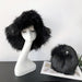 Imitation Raccoon Fur Basin Hat Warm Ball Bag Set Fur Hat Bag Sets