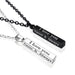 Stainless Steel Wishing Column Pendant Necklace for Lovers - Gold Silver Black