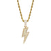 Retro Lightning Pendant Necklace - Zircon Men's Hip Hop Jewelry