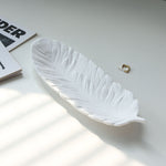 Gypsum Feather Storage Tray for Jewelry, Cosmetics, and Decorative Styling