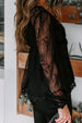 Long Sleeve Lace Embroidery Bow Tie Blouse For Elegant Feminine Dressing