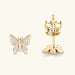 Moissanite Butterfly Stud Earrings – 925 Sterling Silver for Women