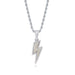 Retro Lightning Pendant Necklace - Zircon Men's Hip Hop Jewelry