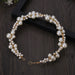 Handmade Twisted Pearl Bead Headband with Soft Chain Design