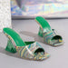 Stylish Contrast Peep Toe Mid Heel Sandals for Elegant Everyday Wear