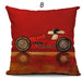 Lovely Cartoon Dog Driving Car Pillowcase – Decorative Linen Cushion Cover