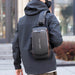 Waterproof Anti-Theft Sling Bag with USB and Password Lock for Men