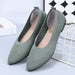 Women's Pointed Flat Bottom Shoes Breathable Hollowed Out Cloth Shoes