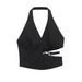 Women's Strapless Hanging Neck Vest Top with Open Back Design – Summer Wear