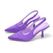 Women's Pointed Toe Kitten Heel Slingback Pumps for Elegant Styling