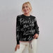 Women Round Neck Long Sleeve Sweater Patchwork Lace Up Knitting Pullover Sweaters
