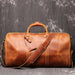 Unisex Retro Leather Travel Bag – Genuine Cowhide Large Crossbody Duffel